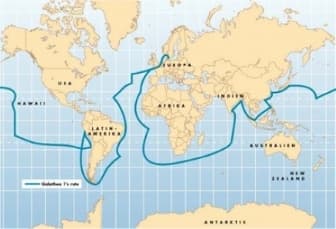 Korvetten Galatheas rute øst om jorden 1845-47